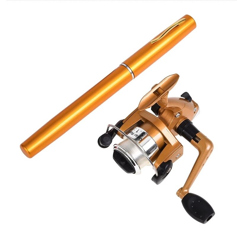 1 Set Telescopic Mini Portable Pocket Pen Casting Fishing Rod Carbon Reel Aluminum Alloy Spinning Ultralight Feeder Fish Pole| |   - AliExpress