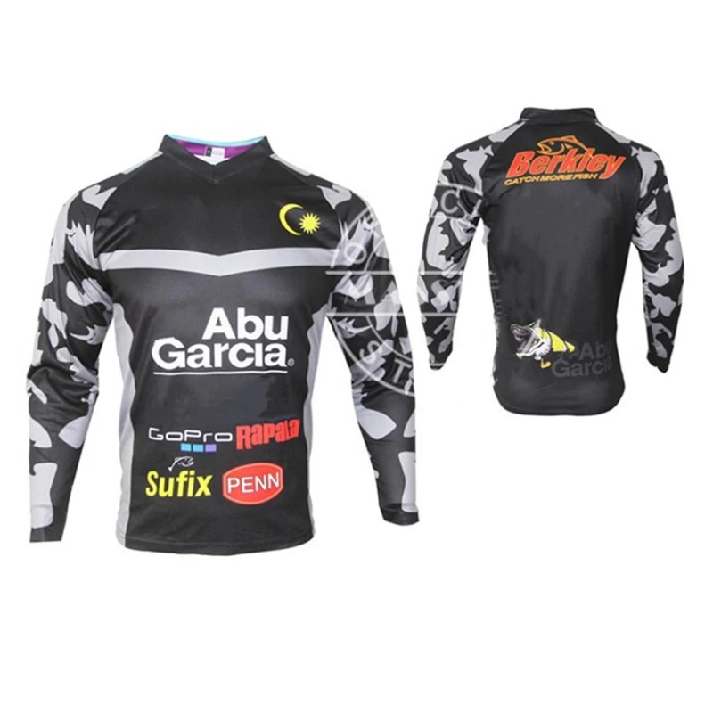 Fishing suit men's summer sunscreen outdoor long sleeved quick drying blue fish head casual shirt| |   - AliExpress