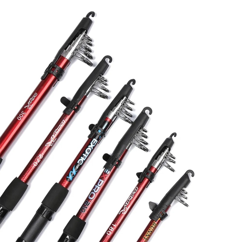 Red Telescopic Fishing Rod Glass Fiber Reinforced Plastic Sea Ocean Rock Saltwater Fishing Pole 1.5/ 1.8/2.1/ 2.4/2.7/3M| |   - AliExpress