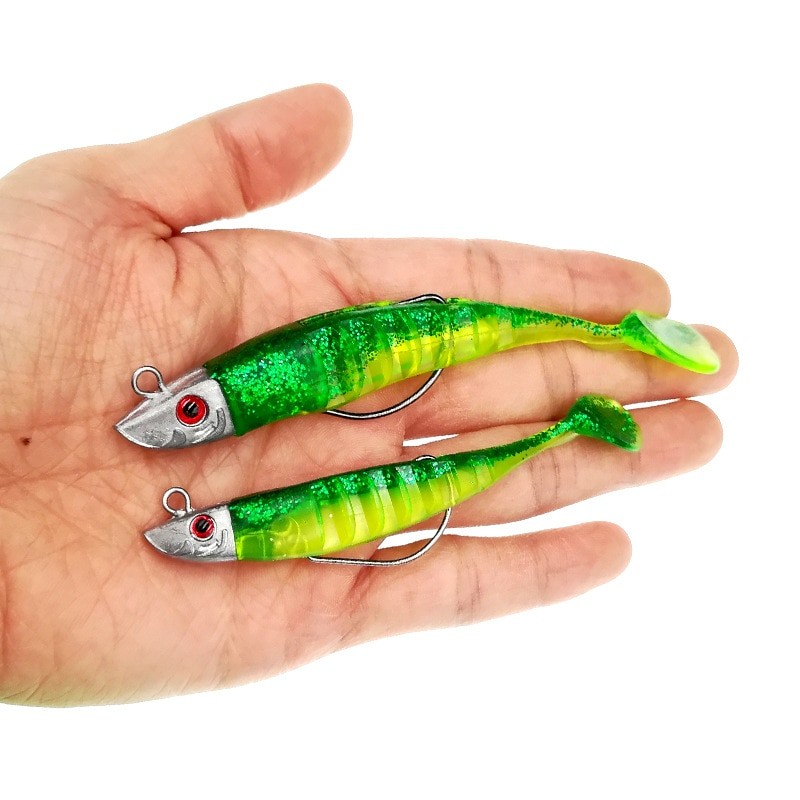 Fake Lure Jigging Soft Bait Fishing Lures 9/11cm 15.6/23.3g Diy Head Jig Fish T Tail Sea Bass Lure Fishing Tackle 6 Colors - Fishing Lures - AliExpress