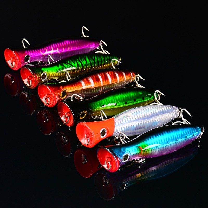PRO BEROS Big Popper Wobbler Fishing Lure Floating Bait 43g Topwater Lure Whopper Saltwater Lures Isca Artificial Pike Tackle| |   - AliExpress