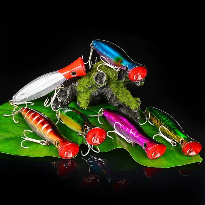 PRO BEROS Big Popper Wobbler Fishing Lure Floating Bait 43g Topwater Lure Whopper Saltwater Lures Isca Artificial Pike Tackle| |   - AliExpress