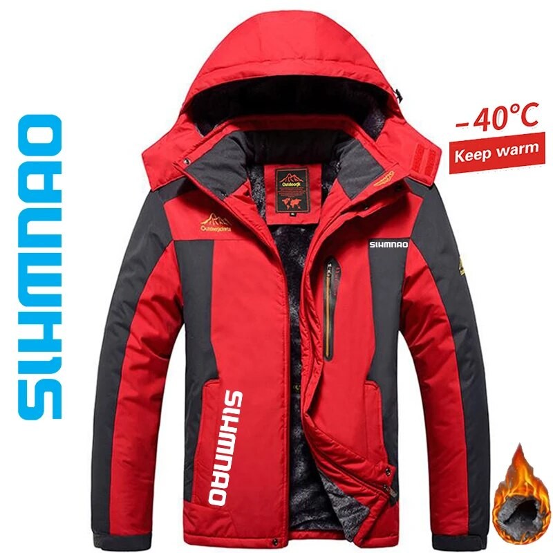 2023 Winter Fishing Jacket Men's Cashmere Warm and Thickened Parker Mountaineering Coat Outdoor Waterproof Hooded Fishing Suit| |   - AliExpress