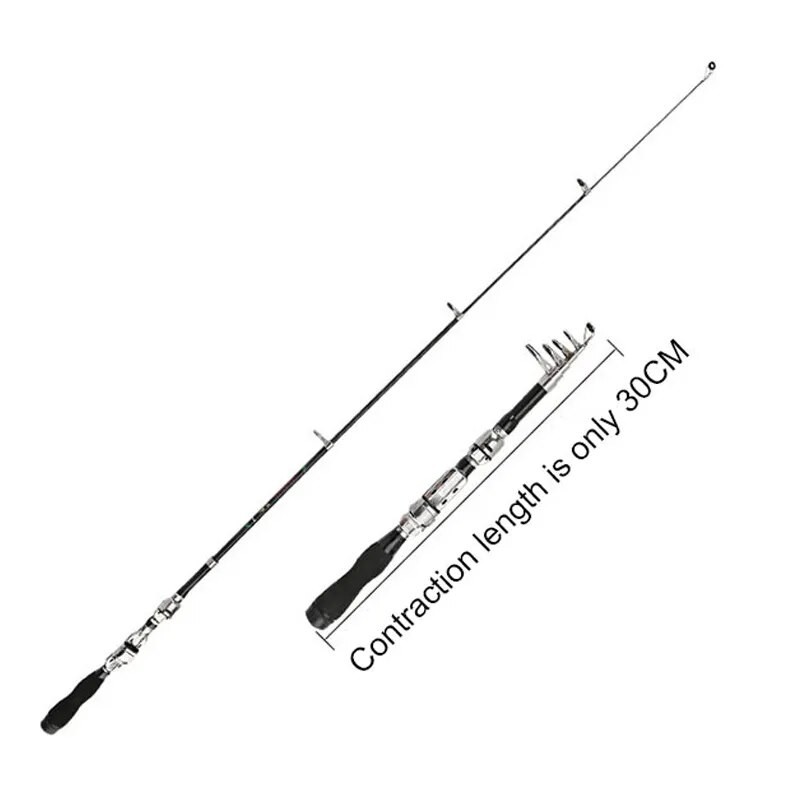 1/1.2/1.5/1.7/1.9/2.1m Telescopic Mini Fishing Rods Super Hard Carbon Steel Rivers Lakes Fishing Rod Portable Sea Pole Equipment - Fishing Rods - AliExpress