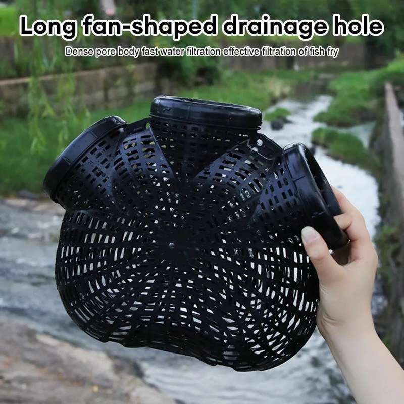 Outdoor Fishing Cage Basket Plastic Tackle Cage Crab Crayfish Shrimp Smelt Eels Traps Mesh Crayfish Catcher Casting Fishing Net| |   - AliExpress