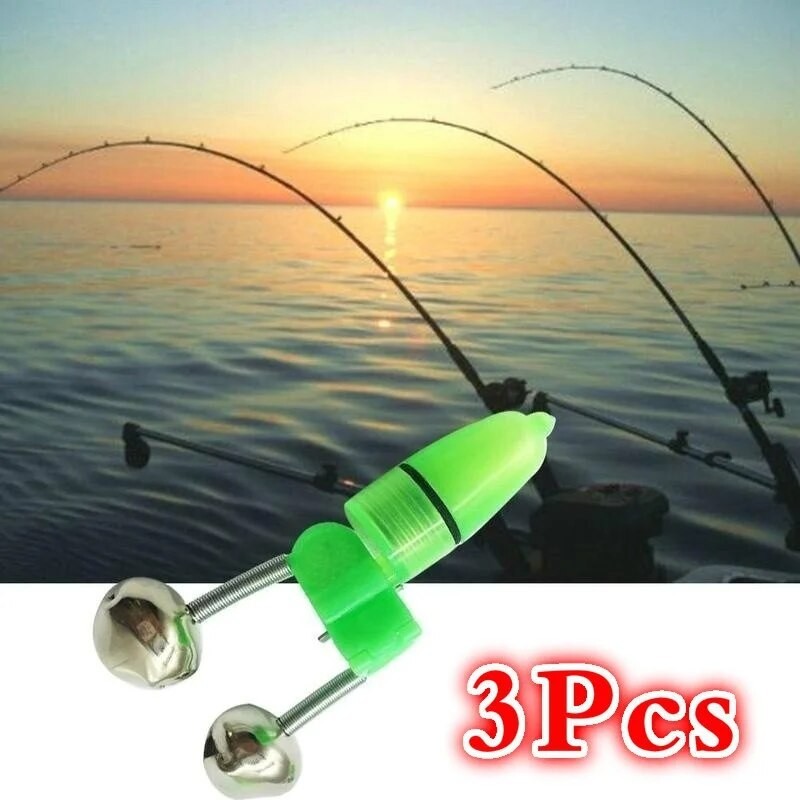 3Pcs Fishing LED Flash Light Night Electronic Fishing Bite Alarm Finder Lamp Double Twin Bells Tip Clip on Fishing Rod Tackle| |   - AliExpress