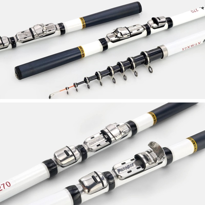 Telescopic Rock Fishing Rod Spinning Fly Carp Feeder Carbon Fiber Pesca 3M 2.7M 2.4M 2.1M 1.8M 1.5M Mini Travel Rod  Reel Seat| |   - AliExpress