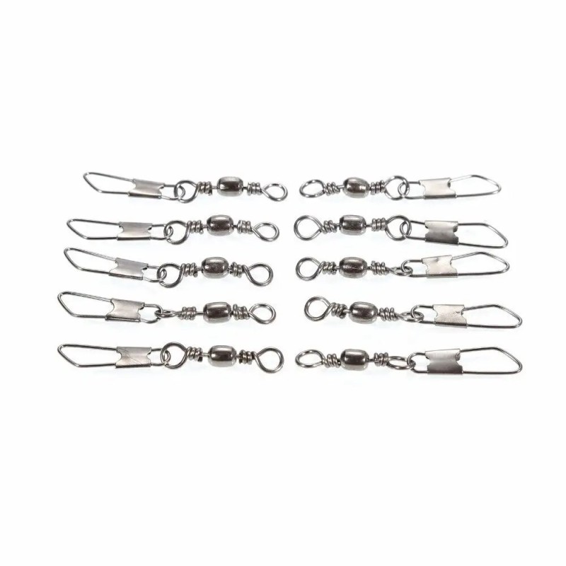 50Pcs Fishing Swivel Solid Rings Pin Line Lure Connector With Interlock Snap Fishing Tackle| |   - AliExpress