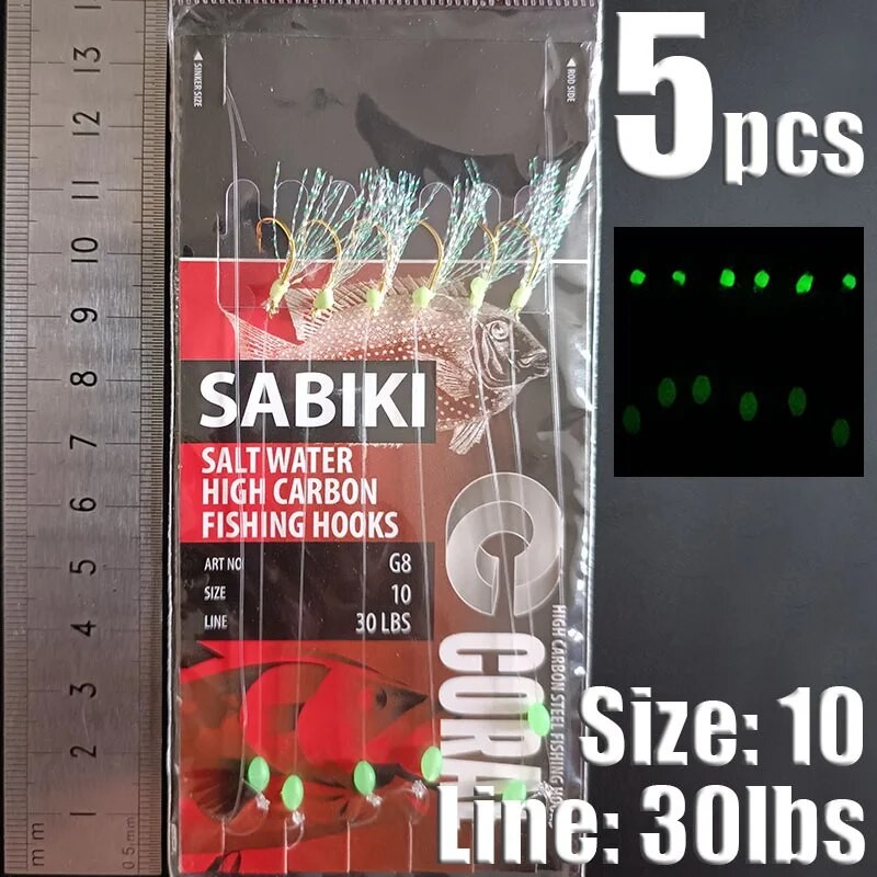 Sabiki Lure Rigs Fishing | Sea Fishing Sabiki Tackle | Sabiki Sea Fishing Lure - 5pcs - Aliexpress