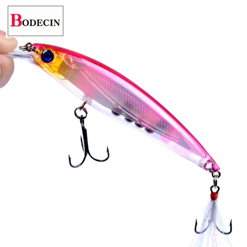 Jerkbait Minnow Fishing Lures Hard Plastic Bait Artificial Lure Bass Pike ABS Wobbler for Fish Hooks Crankbait 3D Eyes Sea 1pcs| |   - AliExpress