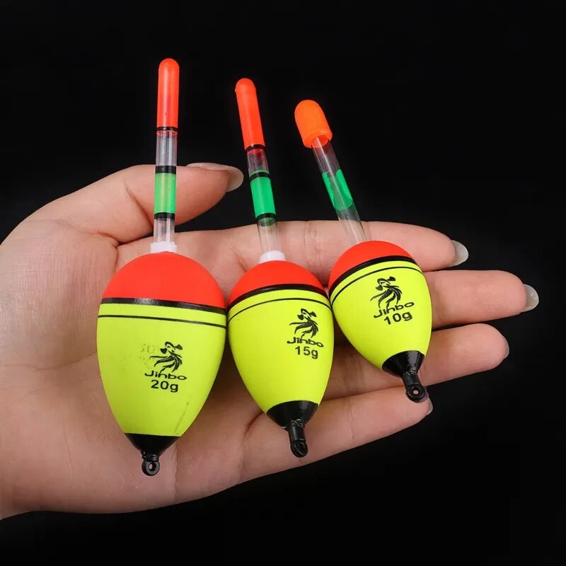 EVA Luminous Fishing Night Float Light Stick Foam Plastic Bobber Sea Rock Fishing Striking Floats Fishing Accessories 10/15/20g| |   - AliExpress