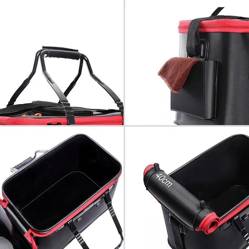 Fishing Bucket EVA Foldable Thickened Live Fish Box Portable Outdoor Fishing Bags Accessories 30/40/50CM| |   - AliExpress