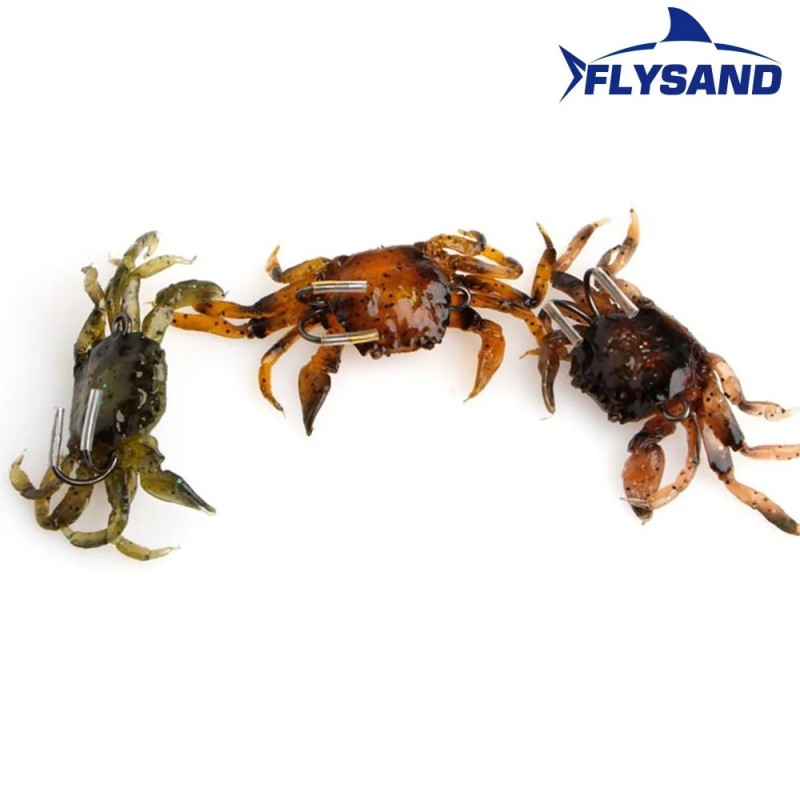 FLYSAND Bionic Crab Silicone Soft Bait Artificial Lifelike Sharp Hook Fishing Lure Freshwater Fish Jig Head Baits Fishing Tackle| |   - AliExpress