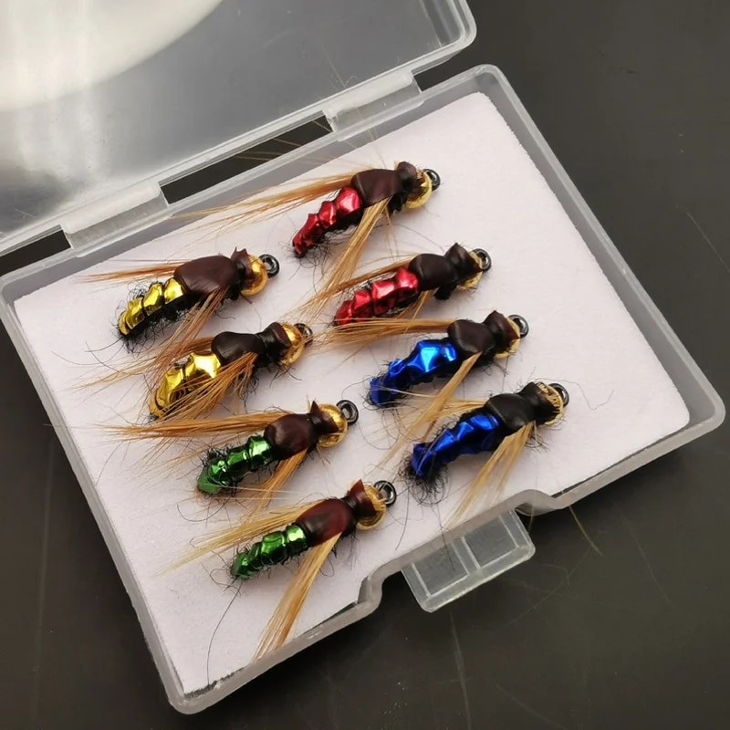 Fly Fishing Flies Kit Artificial Bait Nymph Scud Fly Bug Worm Trout Fishing Flies Insect Fishing lure Pack of 4pcs /8pcs /32pcs| |   - AliExpress