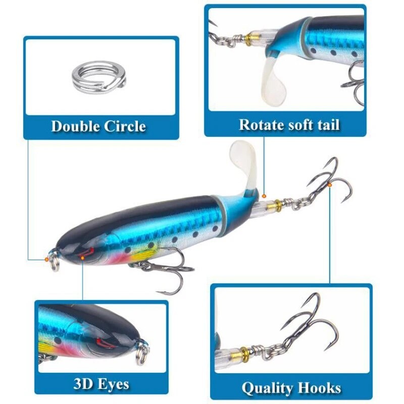 Whopper Plopper Bait | Popper Spinning | Fishing Tackle | Fishing Tail | Fishing Lure - 1 Pcs - Aliexpress