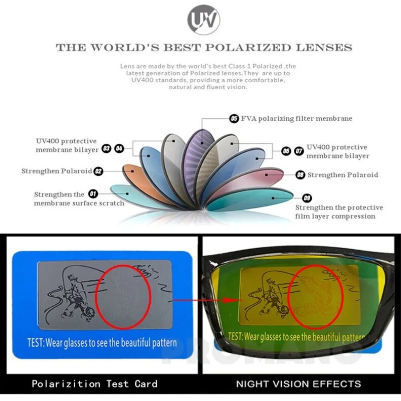 Dalwa Night Driving Polarized Sunglasses Fishing Unisex Shades Male Hiking Classic Glasses UV400 Eyewear| |   - AliExpress