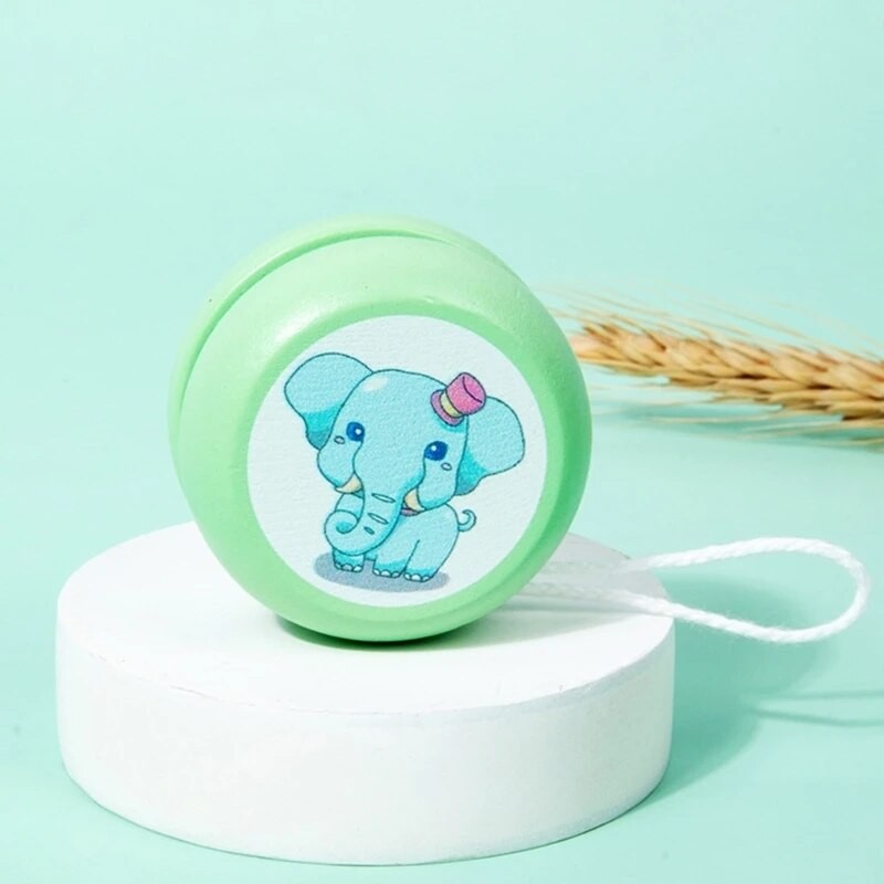 Kids Fun Wooden YoYo Ball  Toy  Cartoon Animal Pattern Mini Yoyo Balls Indoor Outdoor Sports  for Boys Girls Gift| |   - AliExpress