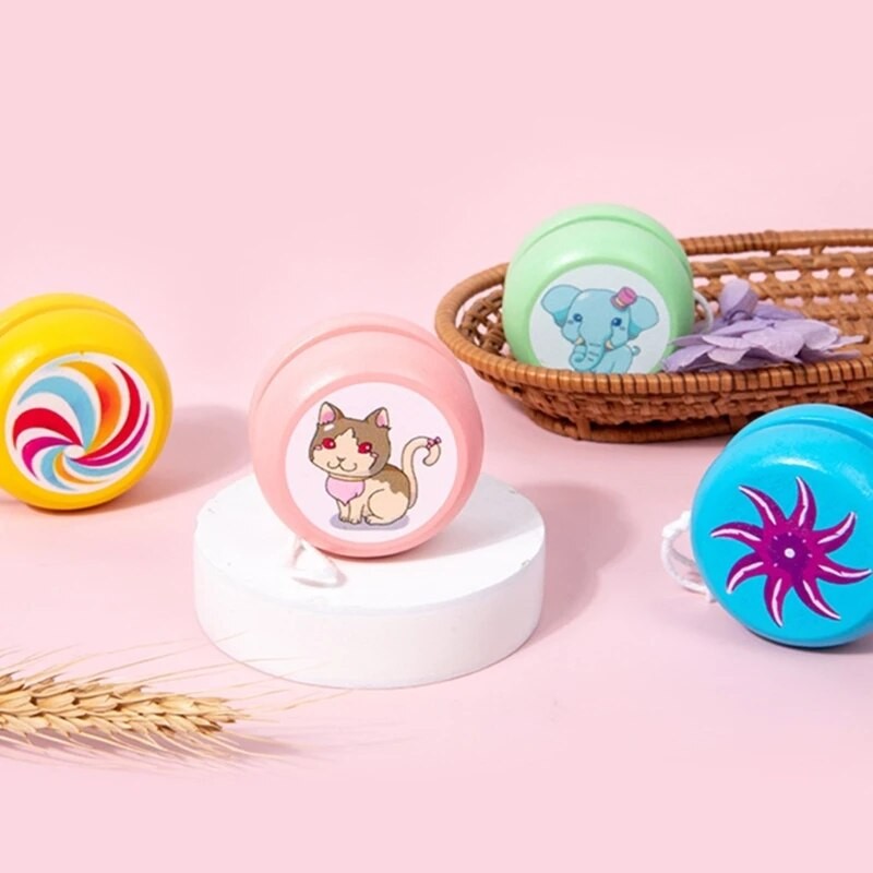 Kids Fun Wooden YoYo Ball  Toy  Cartoon Animal Pattern Mini Yoyo Balls Indoor Outdoor Sports  for Boys Girls Gift| |   - AliExpress