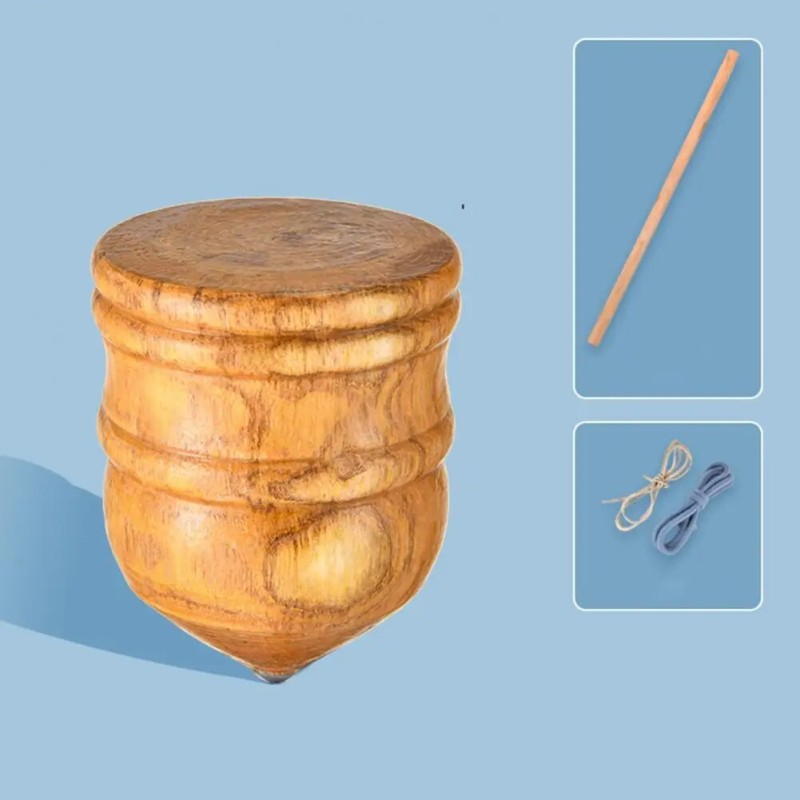 Spinning Top Toy Wooden Spinning Top Toy with Whip Rope Fun Fitness Toy for Kids Teens Adults Indoor Outdoor Sports Activity| |   - AliExpress