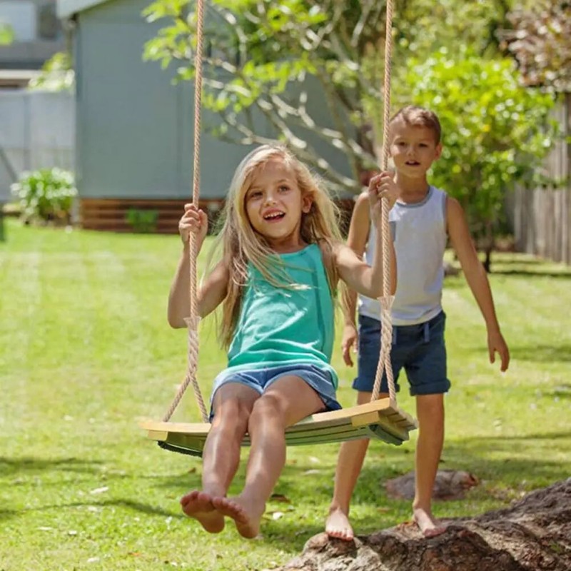 Wooden Swing Adjustable Curved Kids Fitness Toy Garden Wooden Swing Parent-child Interactive Outdoor Fun Sports Classic Toys - Toy Swings - AliExpress