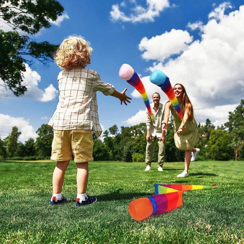 Throw and Catch Ball with Rainbow Tail Soft Rainbow Play Ball Sports Comet Balls Playground Toys Bulk for Indoor Outdoor Games| |   - AliExpress