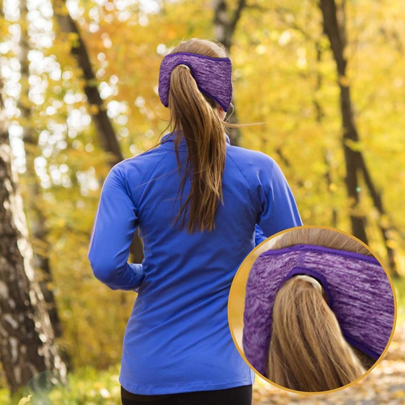 Women Yoga Sports Sweatband Headband Ponytail Holder Running Winter Fleece Ear Cover Female Ear Warmer Outdoor Hair Band| |   - AliExpress