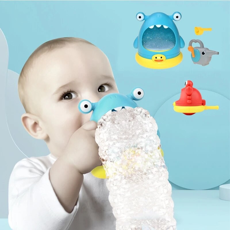 Crab Bubble Blower Summer Toys For Bathroom Shark Soap Bubble Machine Toy For Bathroom Swimming Kids Outdoor Fun Sports Hobbies - Bubbles - AliExpress
