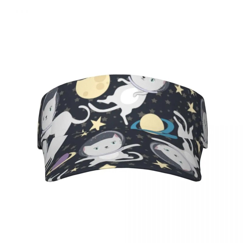 Sports Sun Cap Adjustable Visor UV Protection Top Empty Tennis Golf Running Sunscreen Hat Fun Cat Astronaut In Space| |   - AliExpress