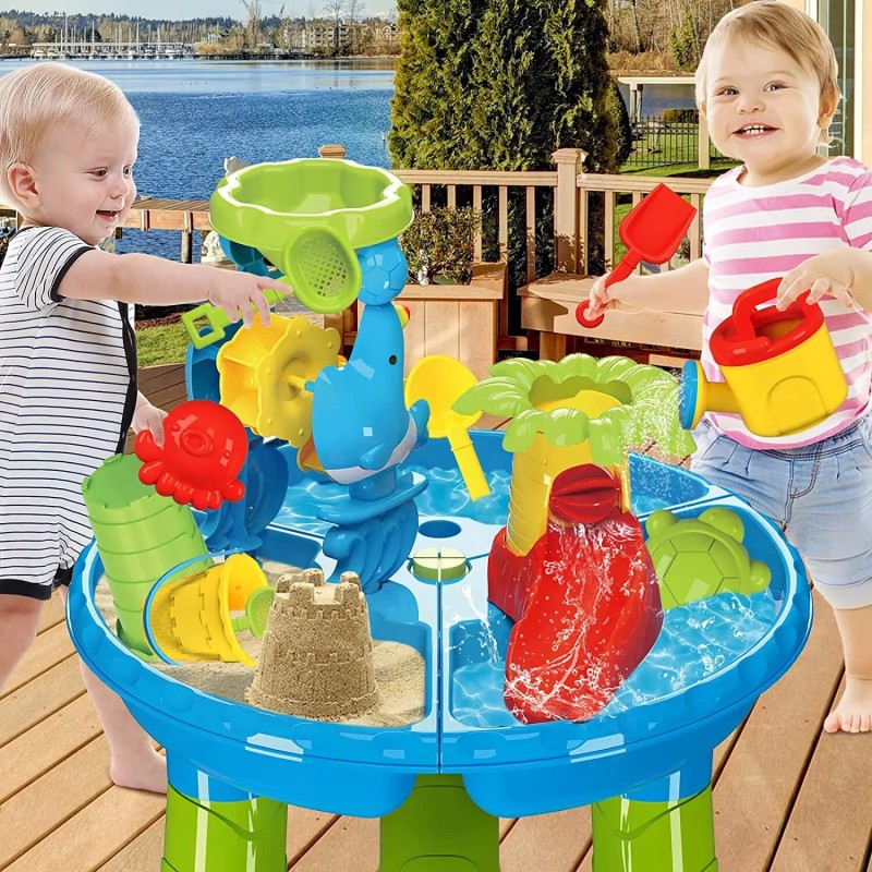 Vatos 3 In 1 Sand Water Table Toys For Kids Splash Water Table Play Toys For Outdoor Fun Sports Water Summer Beach Activity - Beach/sand Toys - AliExpress