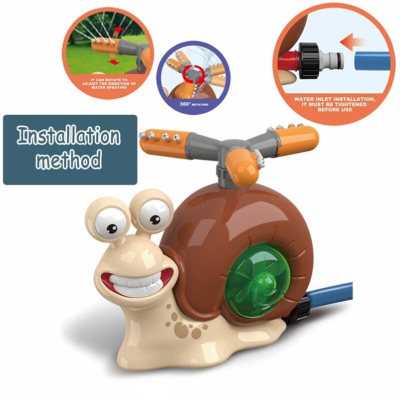 Water Splash Toy Spinning Snail Summer Outdoor Lawn Playing Water Sprinkler Kids Toys Backyard Game Fun Sports Gril Boys Gifts - Bath Toy - AliExpress