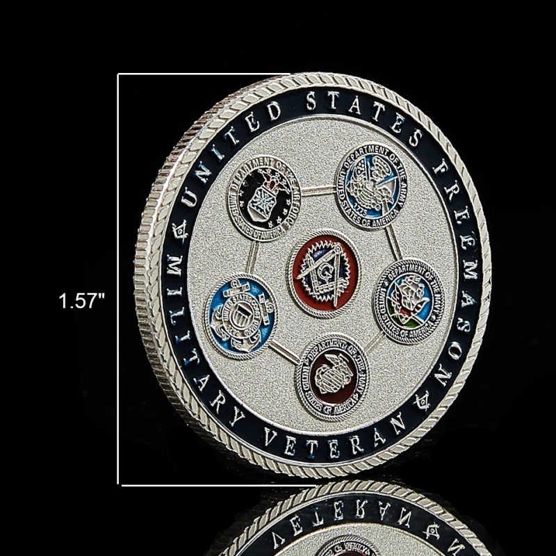 Usa Masonic Freemasonry Brotherhood Friendship Morality Veteran Round Double Commemorative Coin - Non-currency Coins - AliExpress