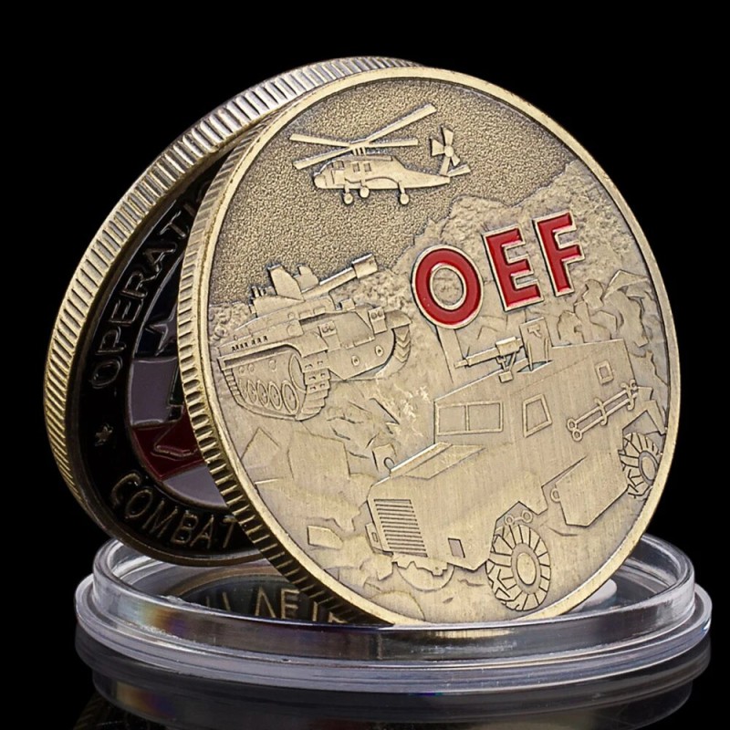 US Afghanistan War Veteran Challenge Coin Bronze Coin Operation Enduring Freedom OEF Collectible Commemorative Coin| |   - AliExpress