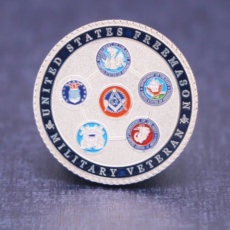 Freemasonry Brotherhood Friendship Morality Military Veteran Freemason Commemorative Coin Collection USA Masonic Challenge Coin| |   - AliExpress