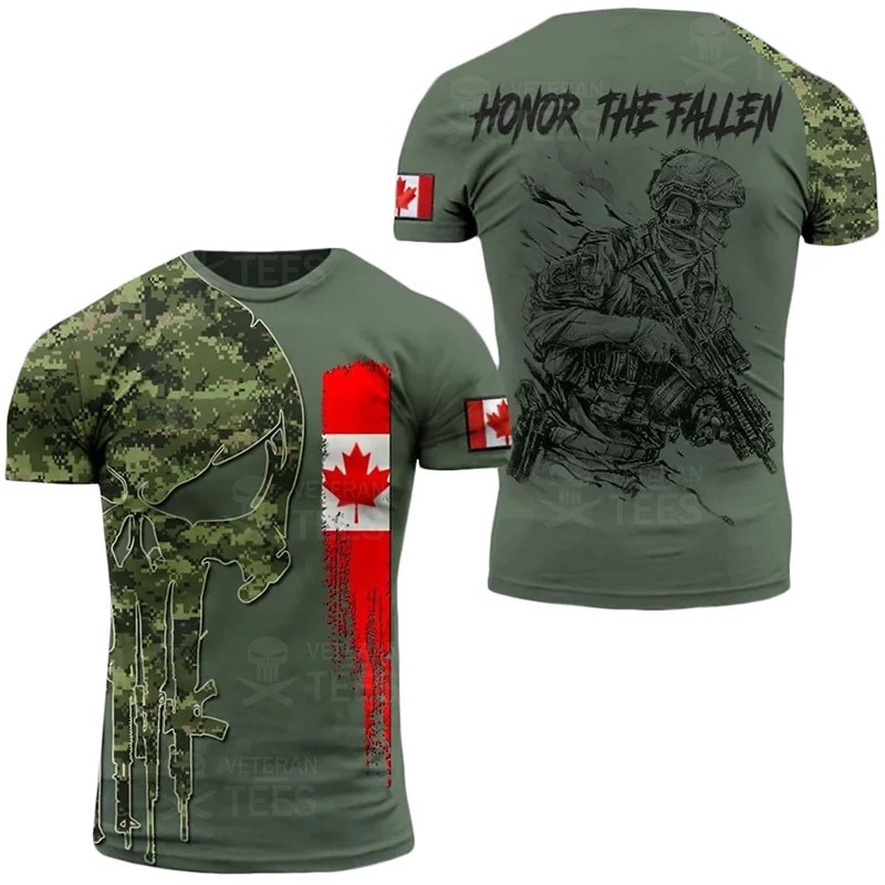Canada Camouflage T Shirt Men ARMY VETERAN Combat Tops 3D Military Camo Print Canadian Soldiers T shirt Beige Field Short Sleeve| |   - AliExpress