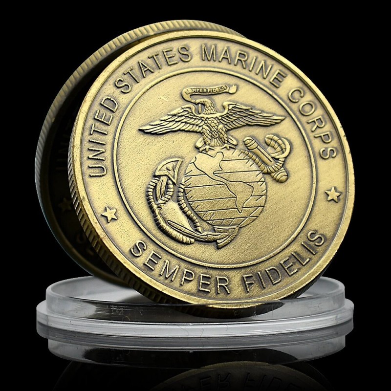 United States Marine Corps Challenge Coin Semper Fidelis BronzeCommemorative Medal Collectibles Veterans Badge Souvenir| |   - AliExpress