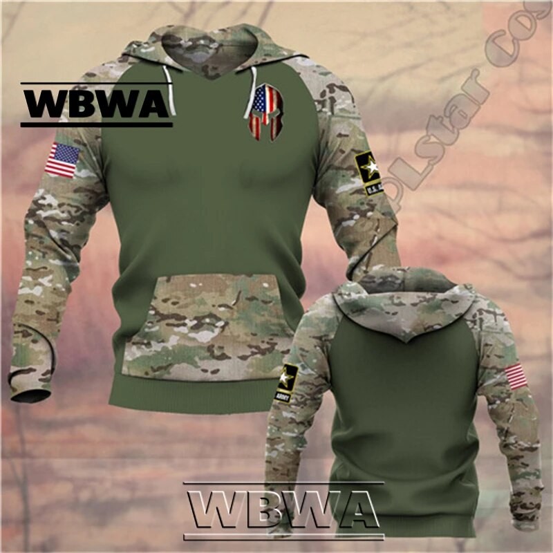 WBWA Veteran Military Army Suit Soldier Camo Autumn Pullover NewFashion Tracksuit 3DPrint Men/Women Casual Hoodies 2023 New| |   - AliExpress