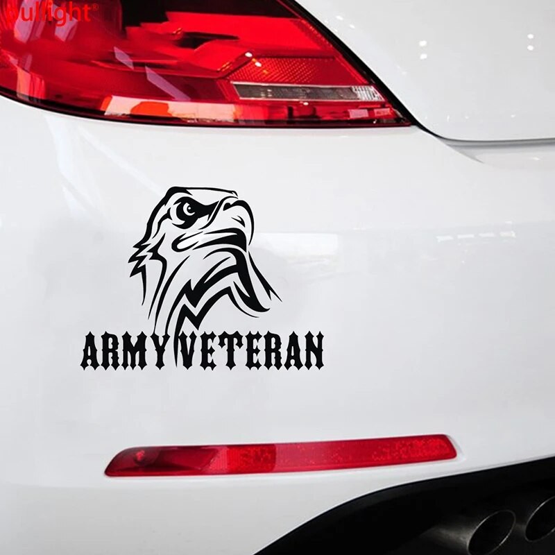 15*11.3cm Aigle Car Stickers Accessories Army Veteran Gun Aigle Vinyl Decor Waterproof Animal Car Styling - Car Stickers - AliExpress