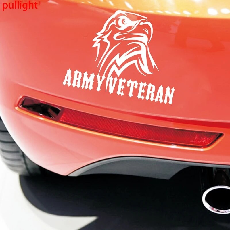15*11.3cm Aigle Car Stickers Accessories Army Veteran Gun Aigle Vinyl Decor Waterproof Animal Car Styling - Car Stickers - AliExpress