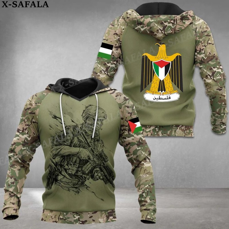 PALESTINIAN ARMY Soldier Veteran Uniform 3D Print Zipper Hoodie Man Female Pullover Sweatshirt Hooded Jacket Jersey Tracksuits 1| |   - AliExpress
