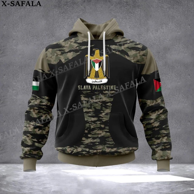 PALESTINIAN ARMY Soldier Veteran Uniform 3D Print Zipper Hoodie Man Female Pullover Sweatshirt Hooded Jacket Jersey Tracksuits 1| |   - AliExpress
