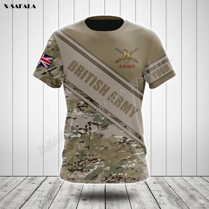 Custom Ukrainian Ukraine Soldier ARMY Camo VETERAN Flag 3D Print High Quality T shirt Round Neck Men Casual Top Clothing| |   - AliExpress