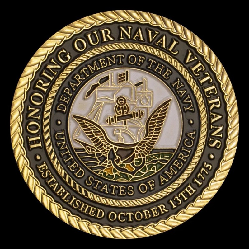 Gold Plated Souvenir Coin US Honoring Our Naval Veteran Challenge Department of the Navy Flying Eagle Military Coin| |   - AliExpress