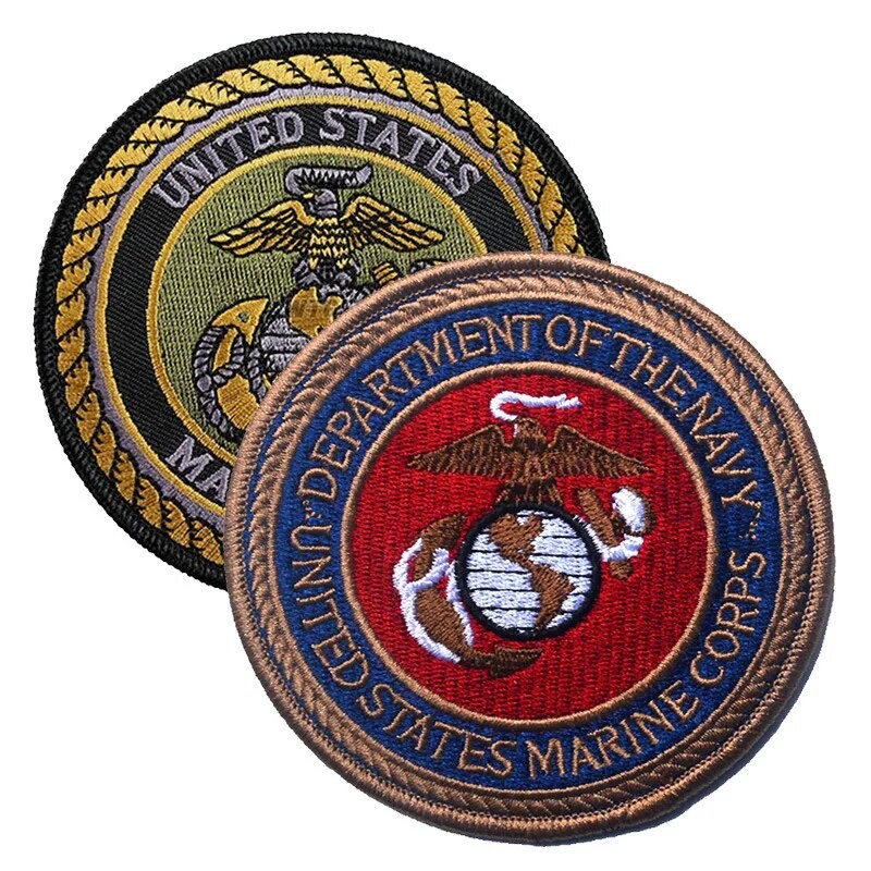 United States Veteran Embroidery Morale Badges Marines Corps Insignia Seabees Tactical Hook&loop Patch American Military Emblem| |   - AliExpress