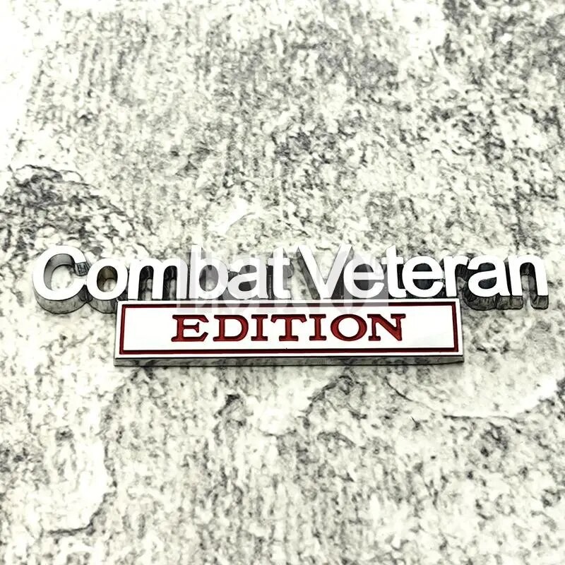 Car Styling 3d Combat Veteran Edition Metal Chrome Zinc Alloy Adhesive Emblem Decorative Badge Funny Decal Auto Accessory - Car Stickers - AliExpress