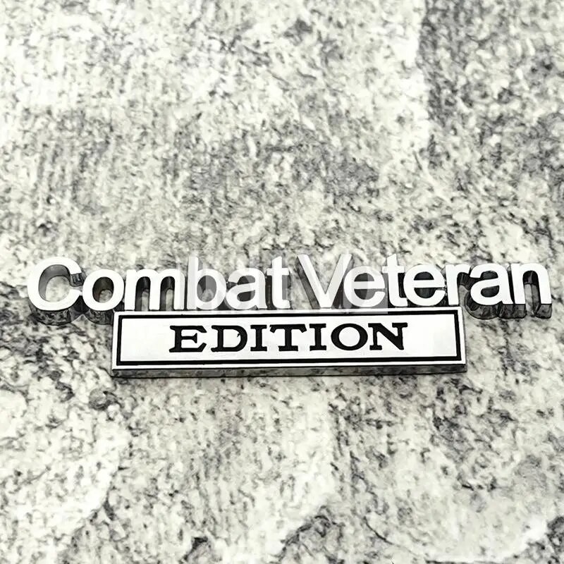 Car Styling 3d Combat Veteran Edition Metal Chrome Zinc Alloy Adhesive Emblem Decorative Badge Funny Decal Auto Accessory - Car Stickers - AliExpress