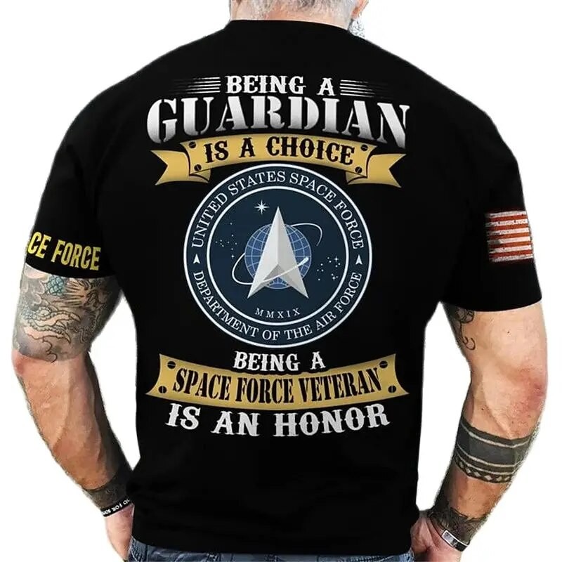US Army Veteran Print T  Shirts For Men Summer Casual O Neck Short Sleeve Polyester Tees Shirt Street Trendy Loose Men's Clothes| |   - AliExpress