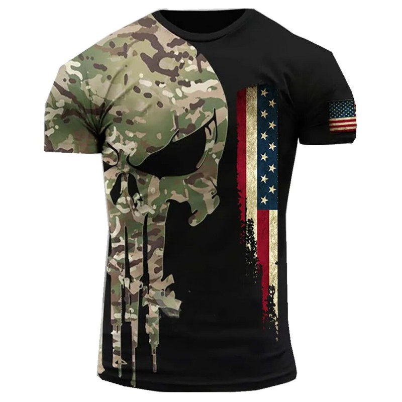 American Camouflage Special Forces T-shirt | American Soldier Casual O-neck Short - T-shirts - Aliexpress