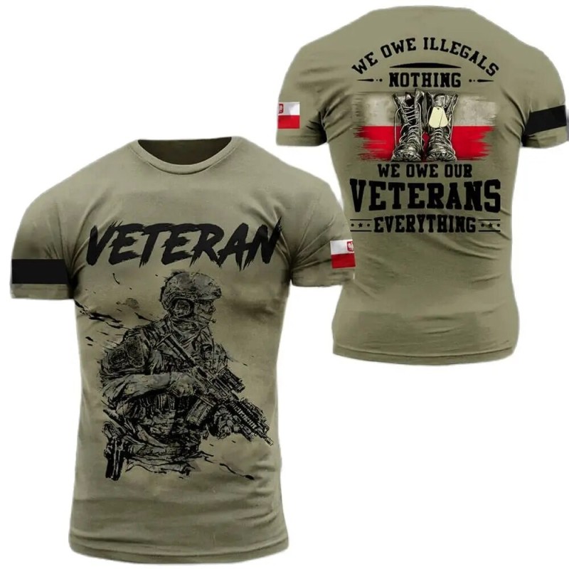 Polish Army Men's T Shirt Veteran Soldier Poland Flag Print Men's Clothing Oversized Loose Pullover O Neck Short Sleeve Shirt| |   - AliExpress