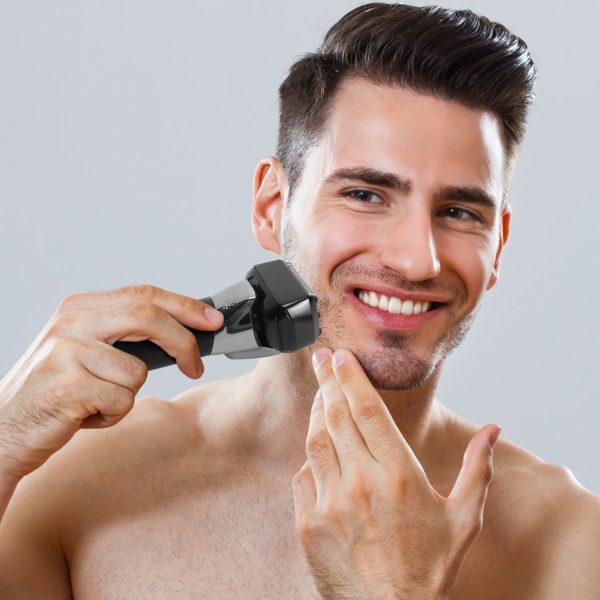 Electric Foil Face Shaver 5-Blade Electric Razor For Men Wet & Dry Jawline Beard Trimmer Precision Sideburn Shavers IPX6 Waterproof With LED Display Cleaning Brushes - Image 7